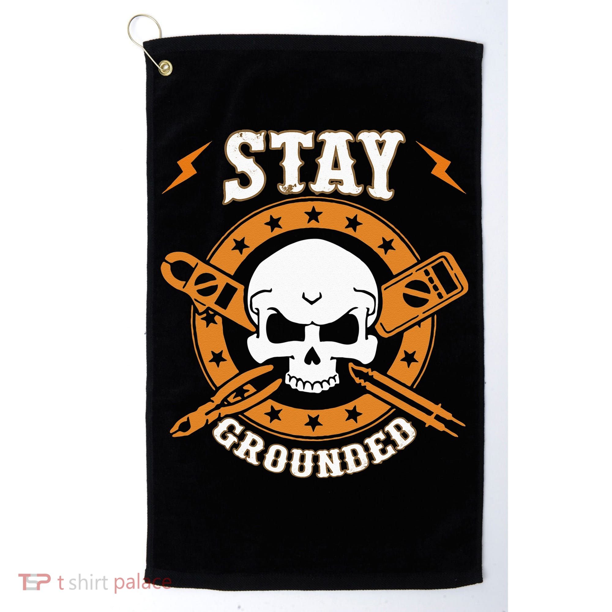 Stay Grounded Electric Electrical Electrician Golf Towel
