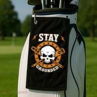 Stay Grounded Electric Electrical Electrician Golf Towel thumb 2