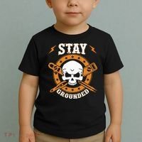Stay Grounded Electric Electrical Electrician Toddler T-Shirt thumb 2