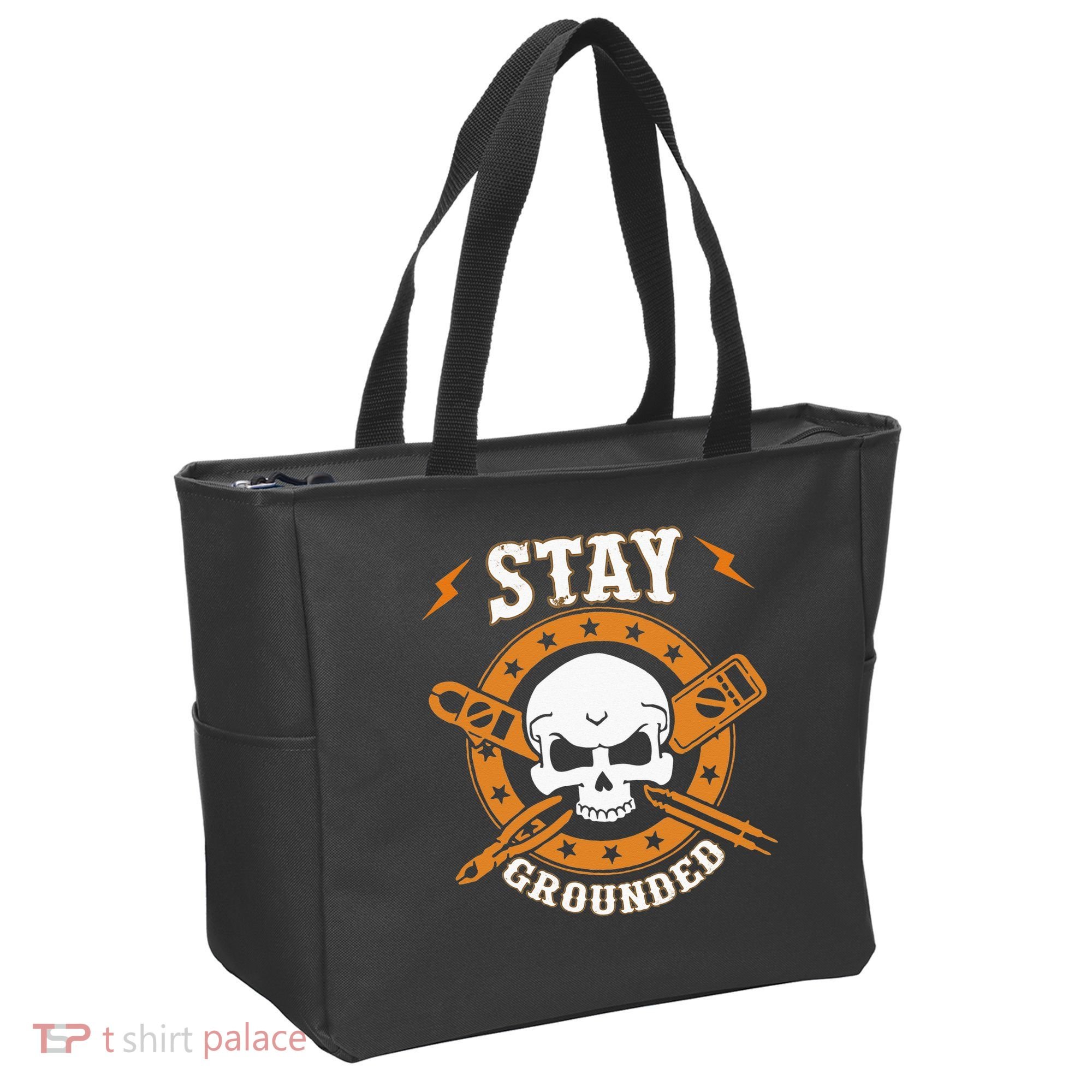 Stay Grounded Electric Electrical Electrician Tote Bag