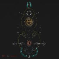 Sacred Geometry Earth Sun And Moon Doggie Tank thumb 4