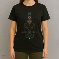 Sacred Geometry Earth Sun And Moon T-Shirt thumb 4