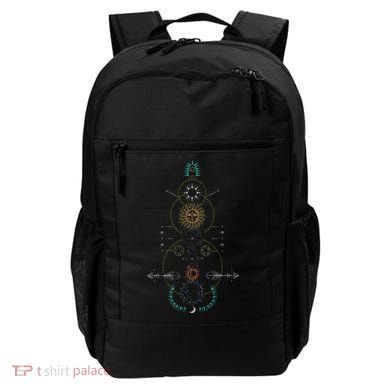 Sacred Geometry Earth Sun And Moon Backpack