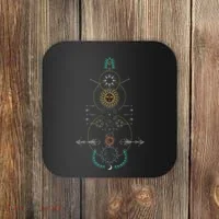Sacred Geometry Earth Sun And Moon Coaster thumb 0