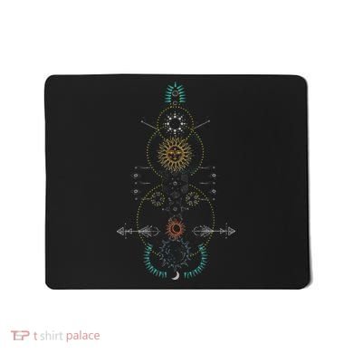 Sacred Geometry Earth Sun And Moon Mousepad