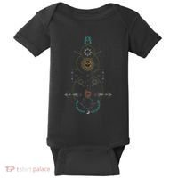 Sacred Geometry Earth Sun And Moon Baby Bodysuit thumb 0