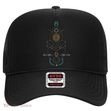 Sacred Geometry Earth Sun And Moon Hat