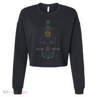 Sacred Geometry Earth Sun And Moon Cropped Pullover Crew thumb 0