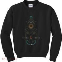 Sacred Geometry Earth Sun And Moon Kids Sweatshirt thumb 0