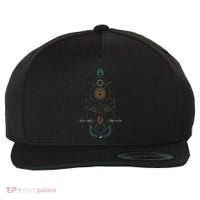 Sacred Geometry Earth Sun And Moon Wool Snapback Cap thumb 0