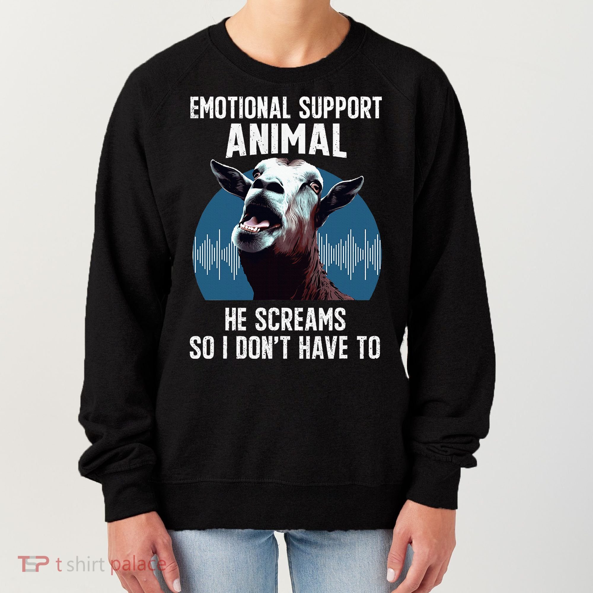 Screaming Goat Emotional Support Animal Goat Owner Raiser Women's Sweatshirt
