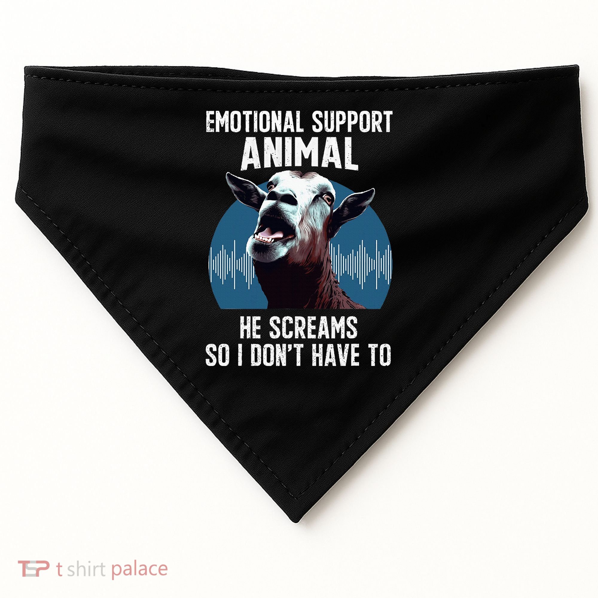 Screaming Goat Emotional Support Animal Goat Owner Raiser USA-Made Doggie Bandana