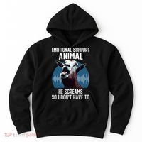 Screaming Goat Emotional Support Animal Goat Owner Raiser Hoodie thumb 0