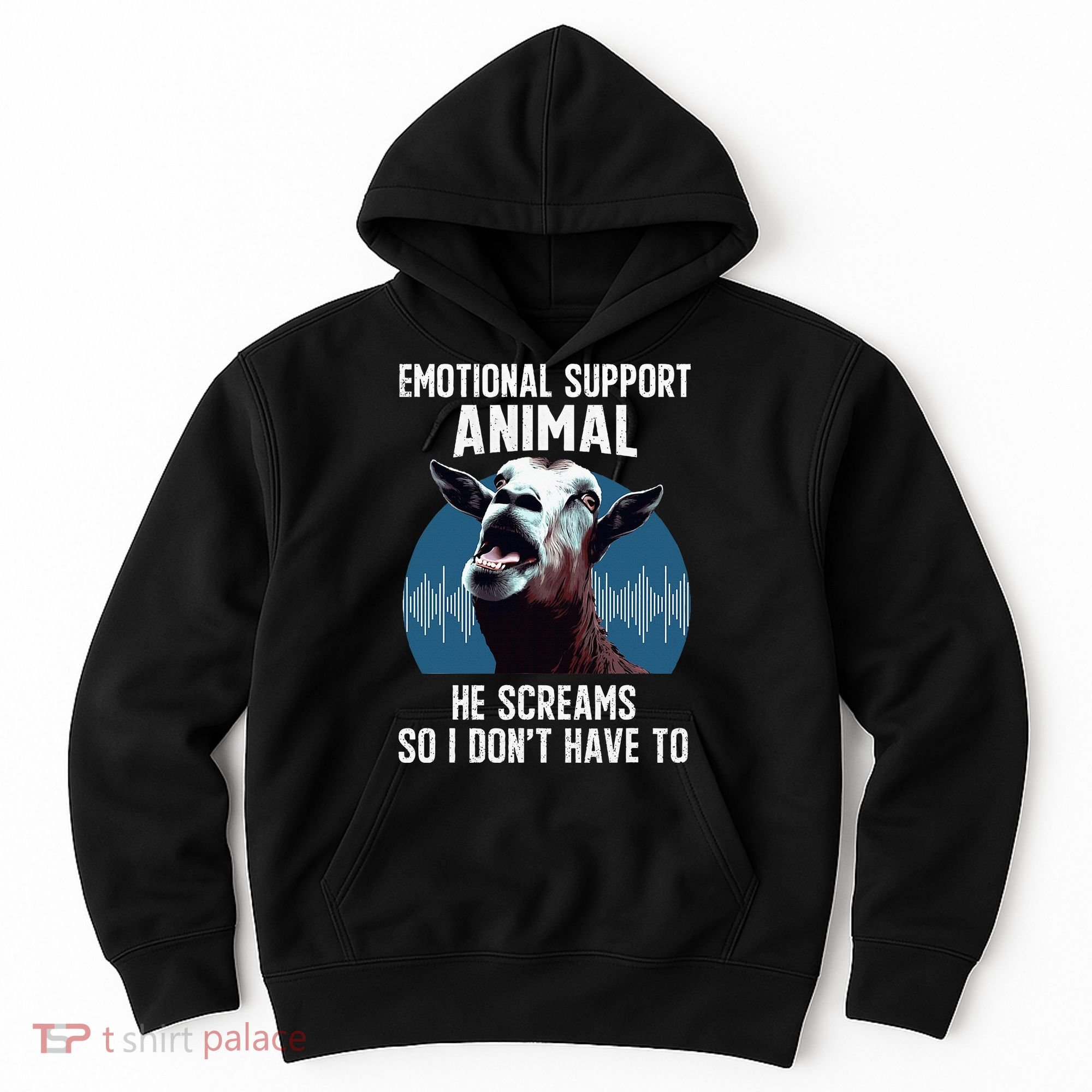 Screaming Goat Emotional Support Animal Goat Owner Raiser Hoodie