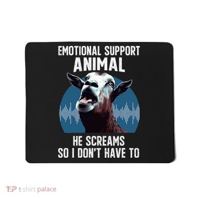 Screaming Goat Emotional Support Animal Goat Owner Raiser Mousepad
