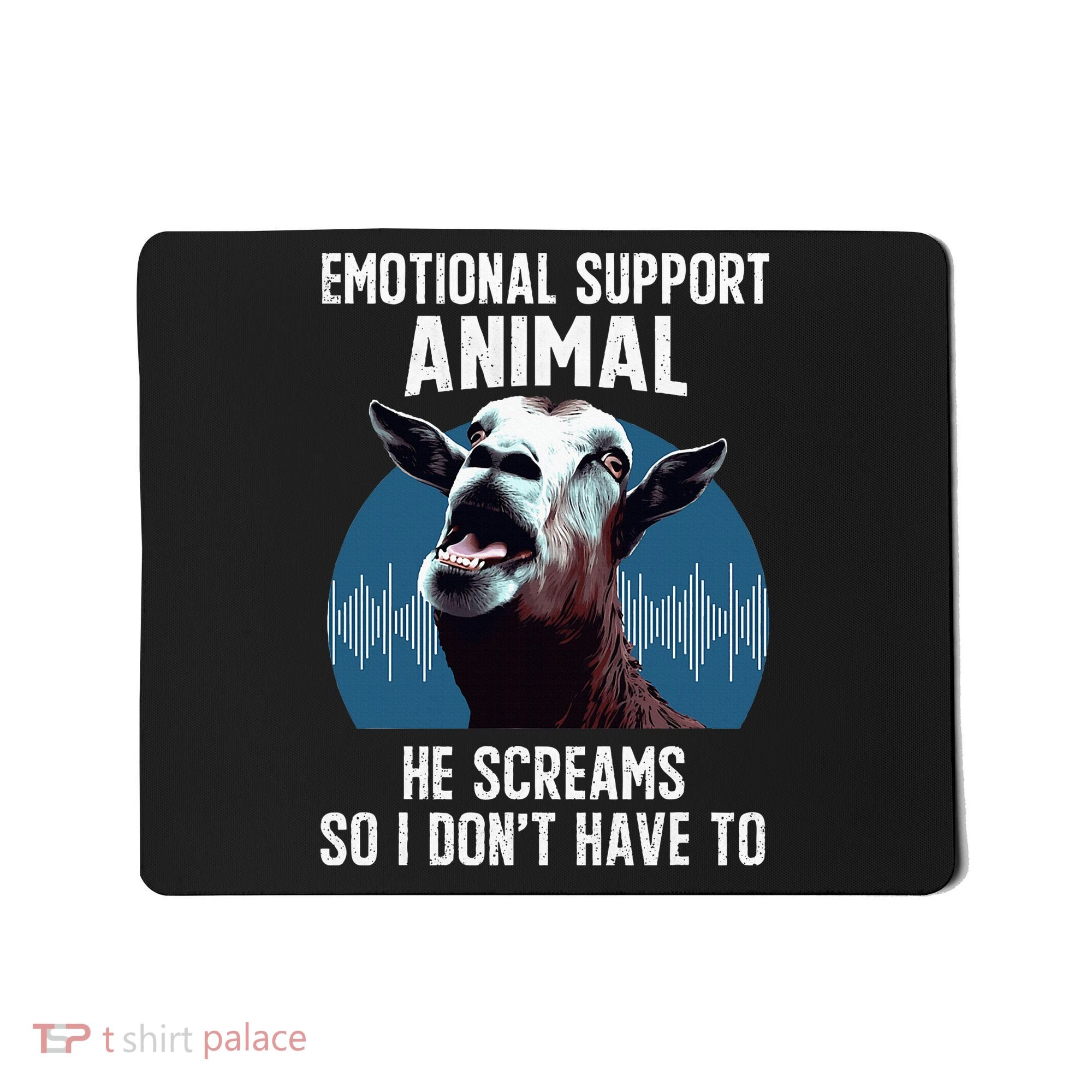 Screaming Goat Emotional Support Animal Goat Owner Raiser Mousepad