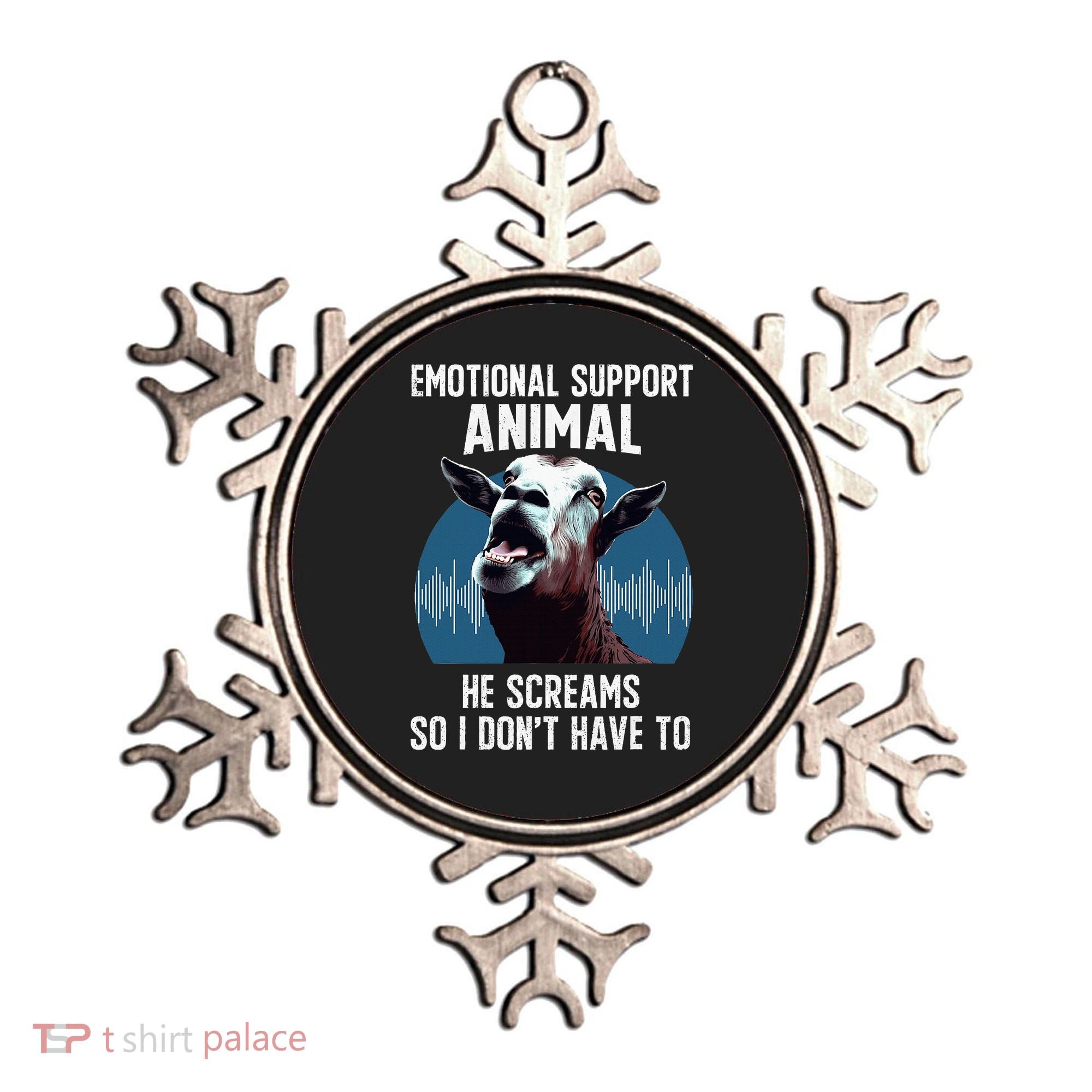 Screaming Goat Emotional Support Animal Goat Owner Raiser Ornament