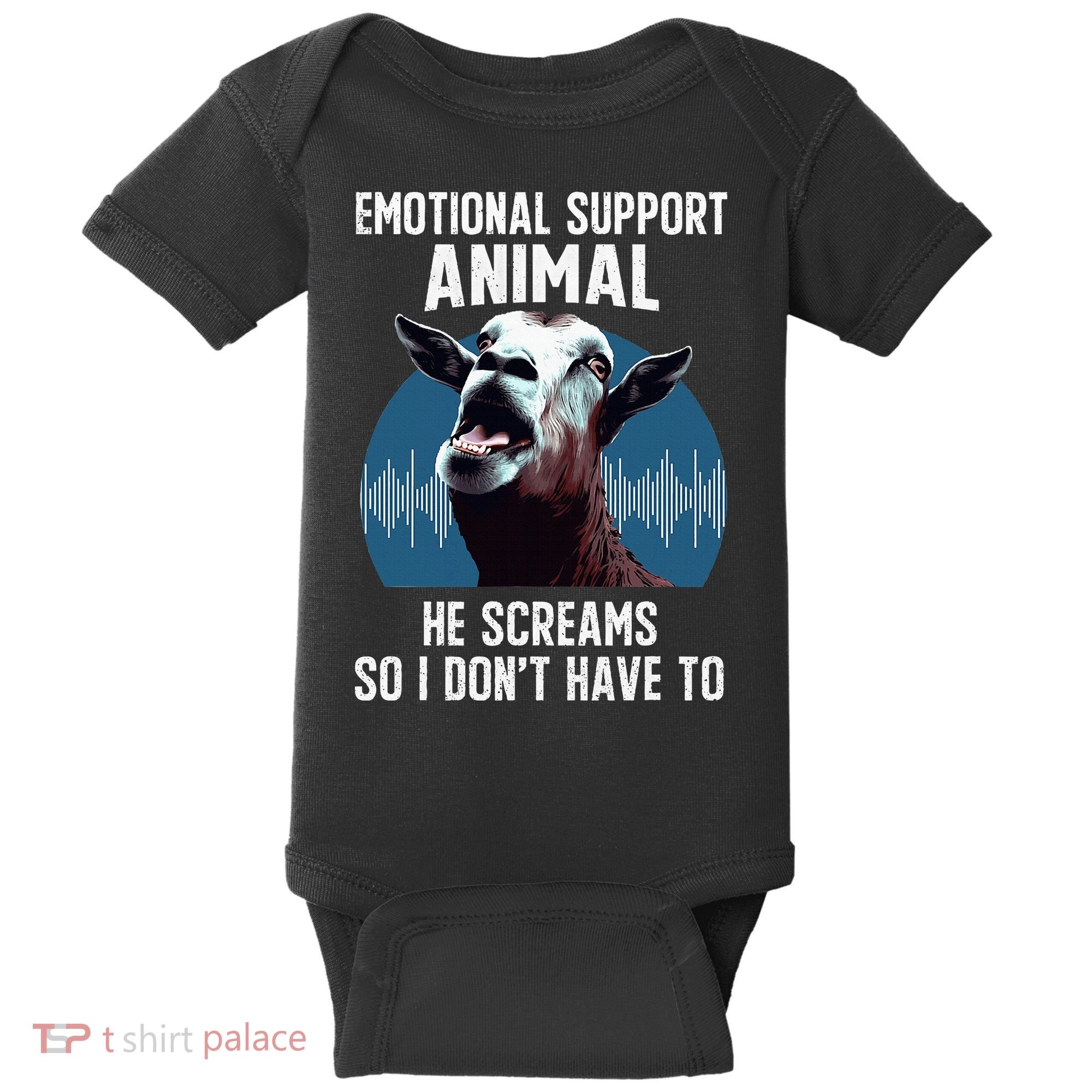 Screaming Goat Emotional Support Animal Goat Owner Raiser Baby Bodysuit