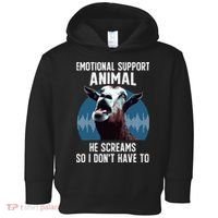 Screaming Goat Emotional Support Animal Goat Owner Raiser Toddler Hoodie thumb 0
