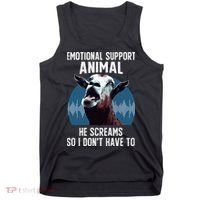 Screaming Goat Emotional Support Animal Goat Owner Raiser Tank Top thumb 0