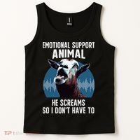 Screaming Goat Emotional Support Animal Goat Owner Raiser Tank Top thumb 2