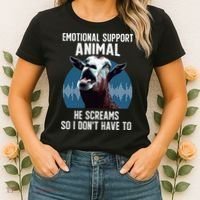 Screaming Goat Emotional Support Animal Goat Owner Raiser Women's T-Shirt thumb 2