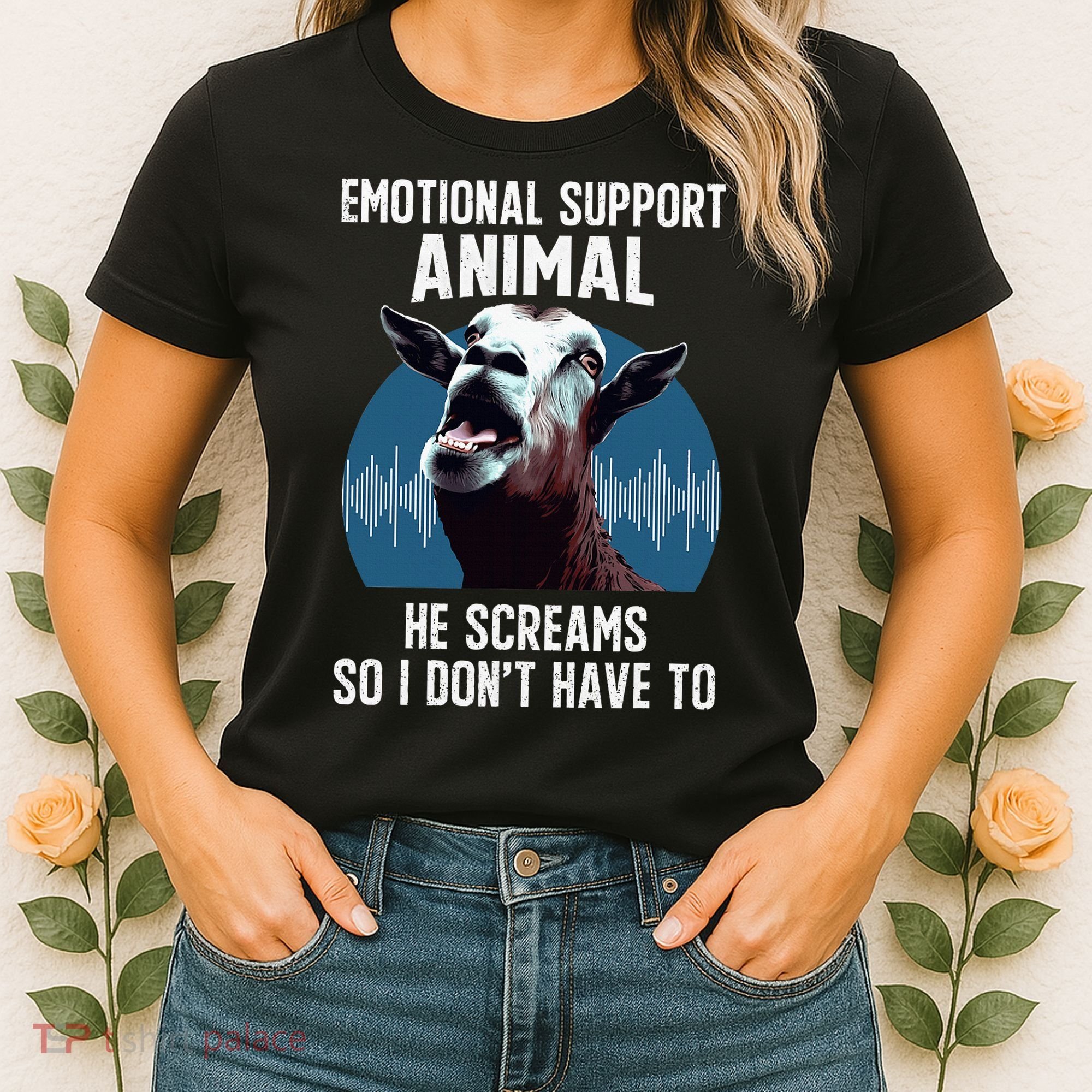 Screaming Goat Emotional Support Animal Goat Owner Raiser Women's T-Shirt