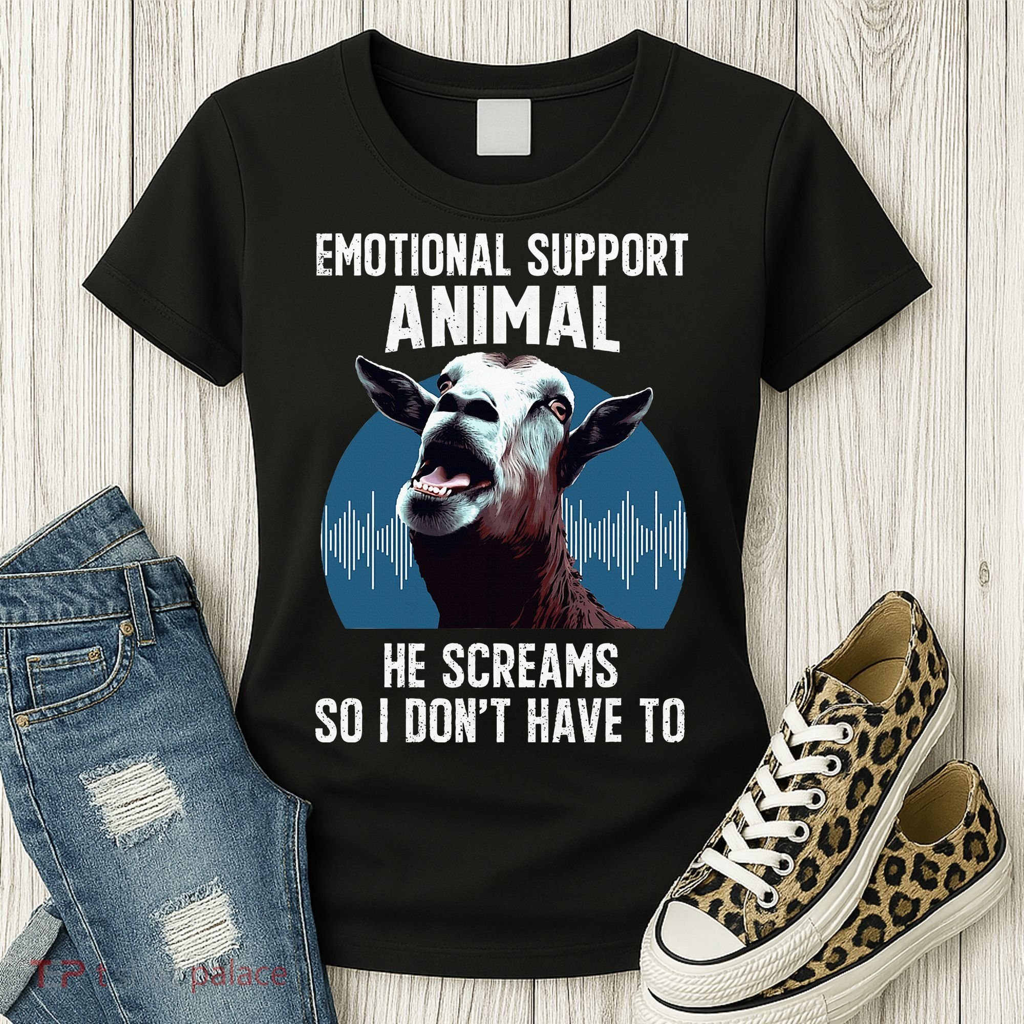 Screaming Goat Emotional Support Animal Goat Owner Raiser Women's T-Shirt
