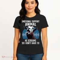 Screaming Goat Emotional Support Animal Goat Owner Raiser Women's T-Shirt thumb 4