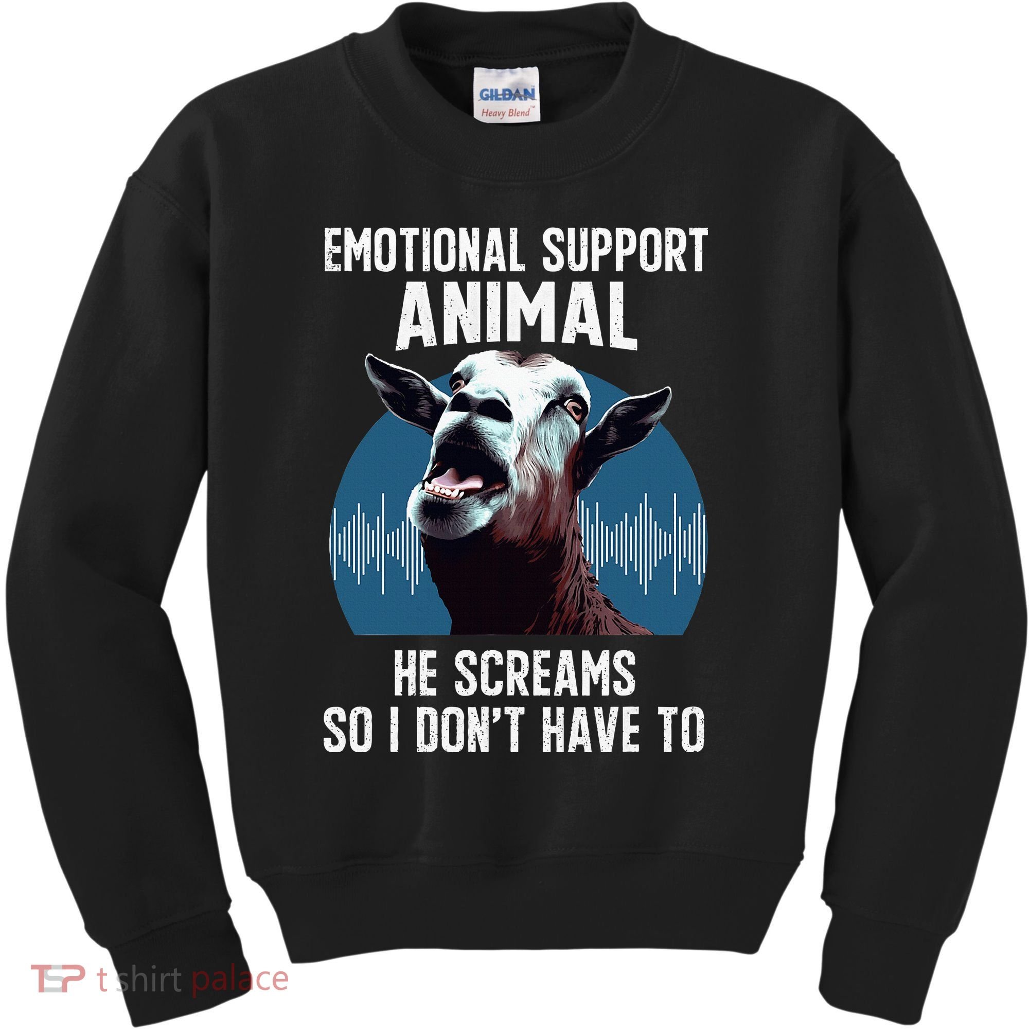 Screaming Goat Emotional Support Animal Goat Owner Raiser Kids Sweatshirt