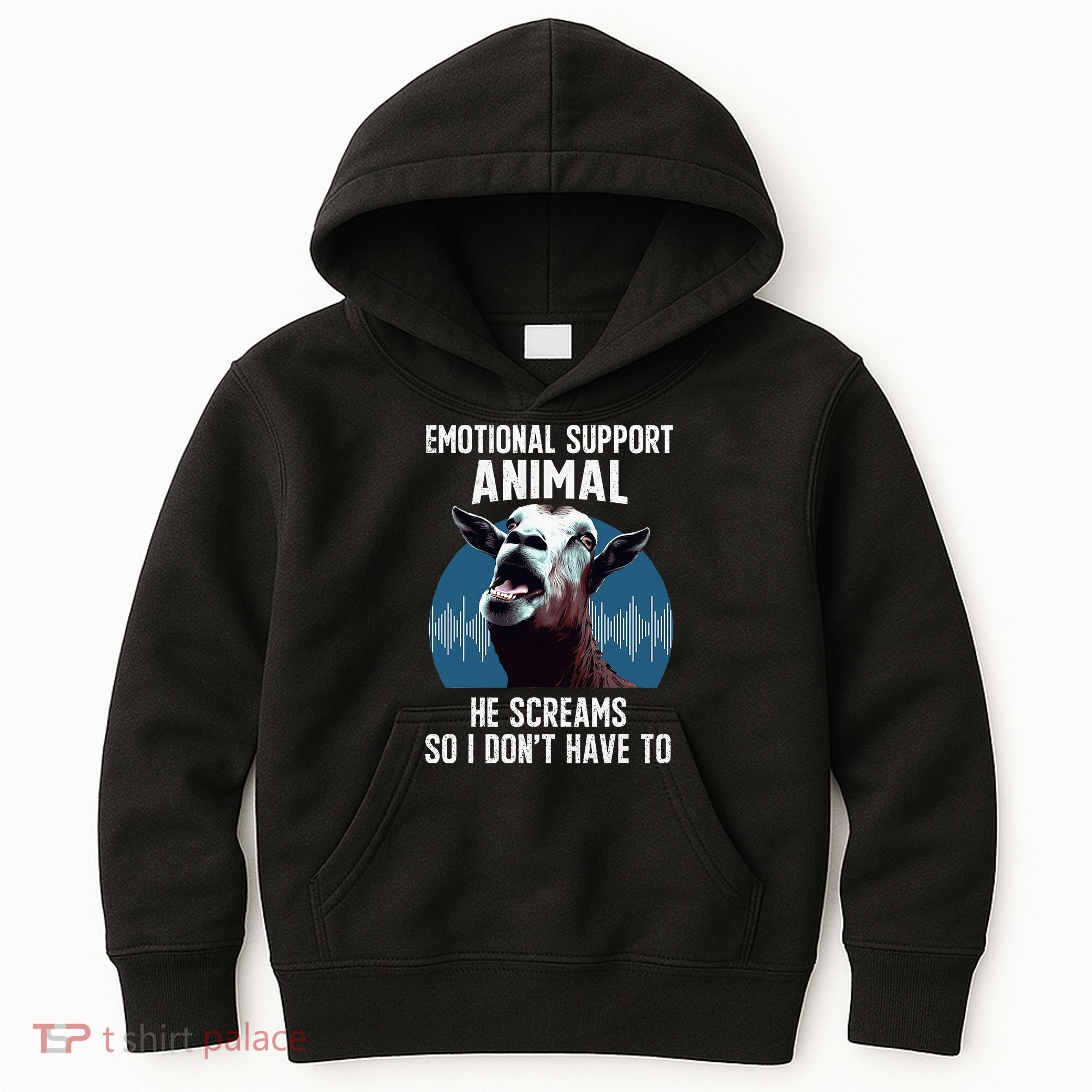 Screaming Goat Emotional Support Animal Goat Owner Raiser Kids Hoodie