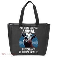 Screaming Goat Emotional Support Animal Goat Owner Raiser Tote Bag thumb 0
