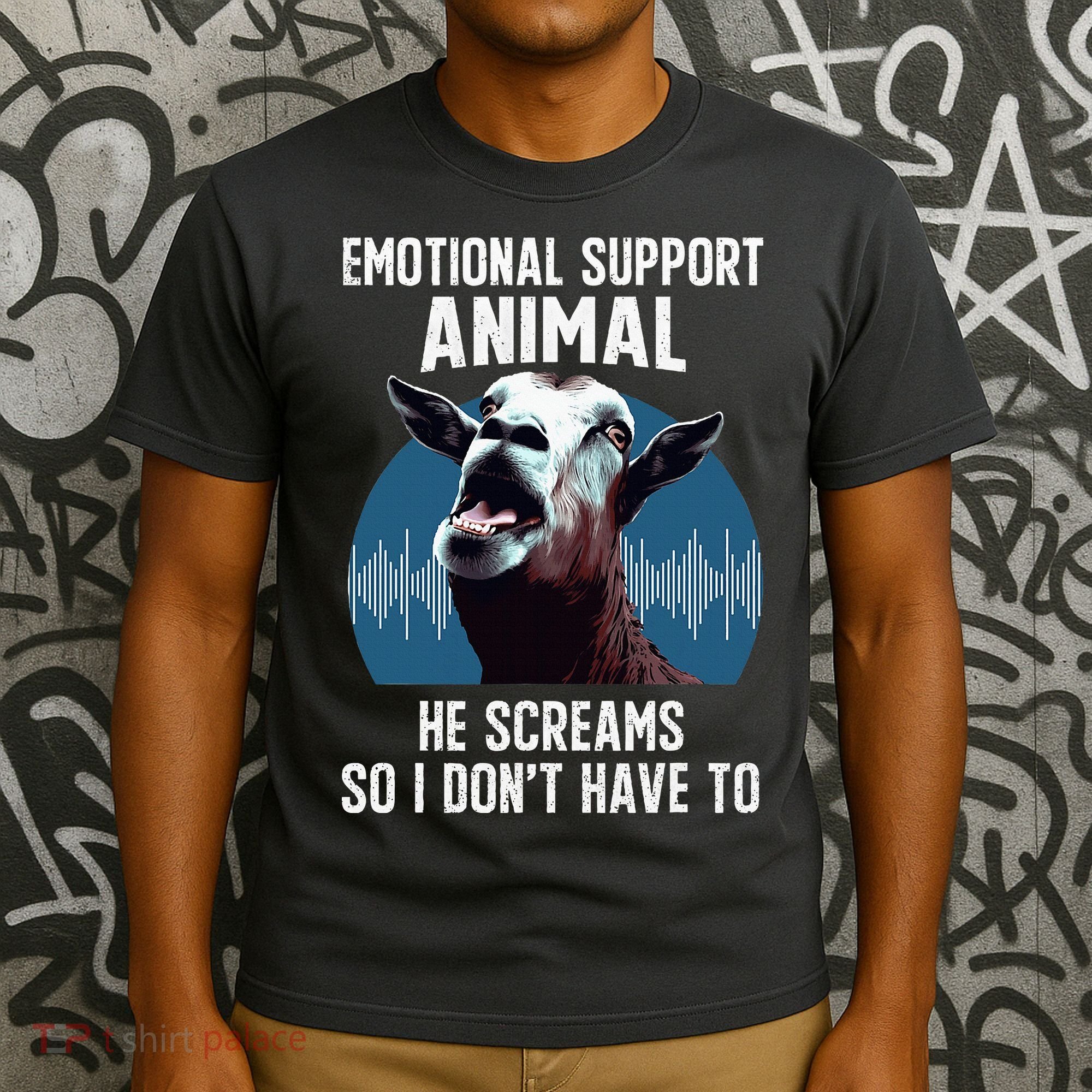 Screaming Goat Emotional Support Animal Goat Owner Raiser T-Shirt