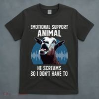 Screaming Goat Emotional Support Animal Goat Owner Raiser T-Shirt thumb 4