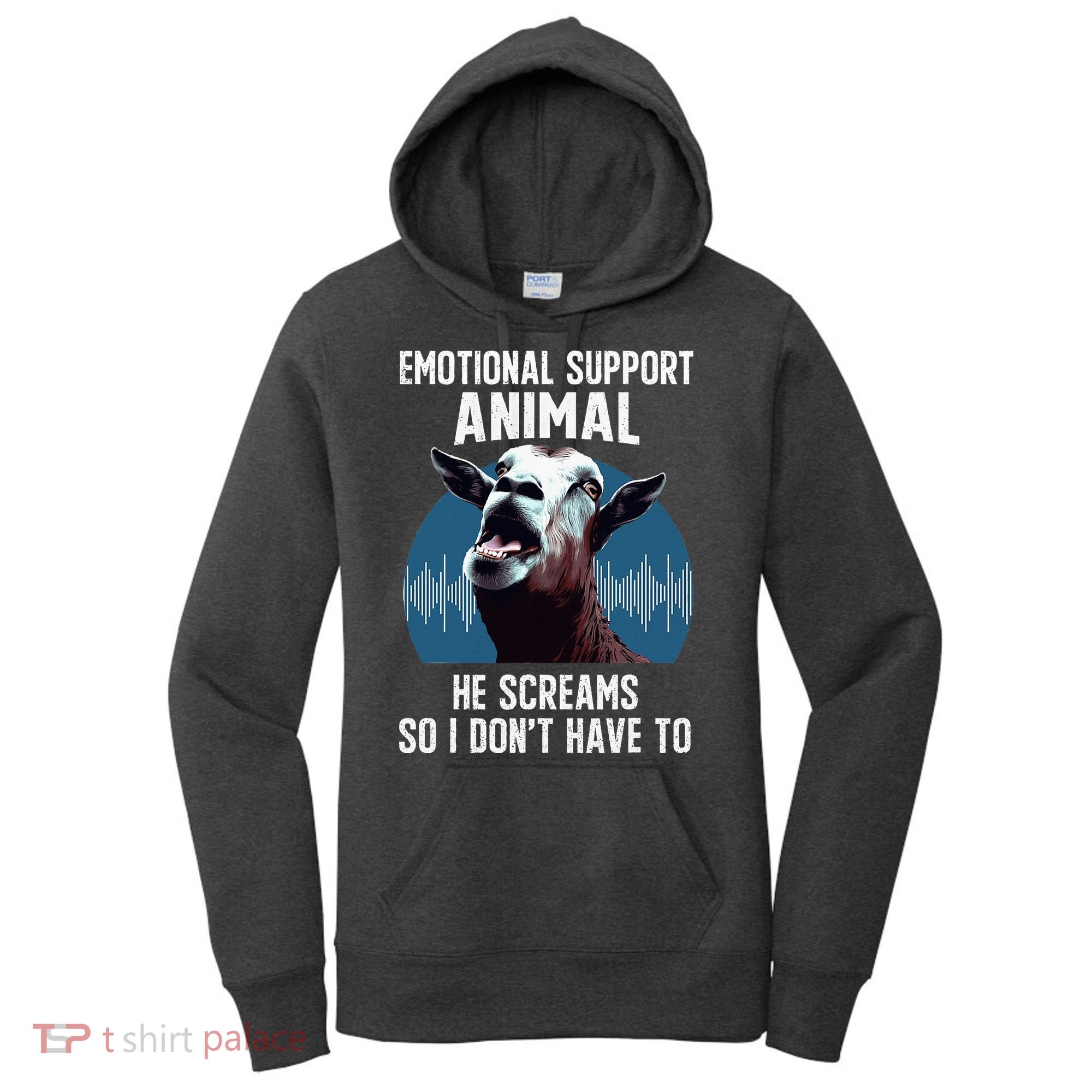 Screaming Goat Emotional Support Animal Goat Owner Raiser Women's Hoodie