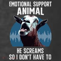 Screaming Goat Emotional Support Animal Goat Owner Raiser Women's Hoodie thumb 2