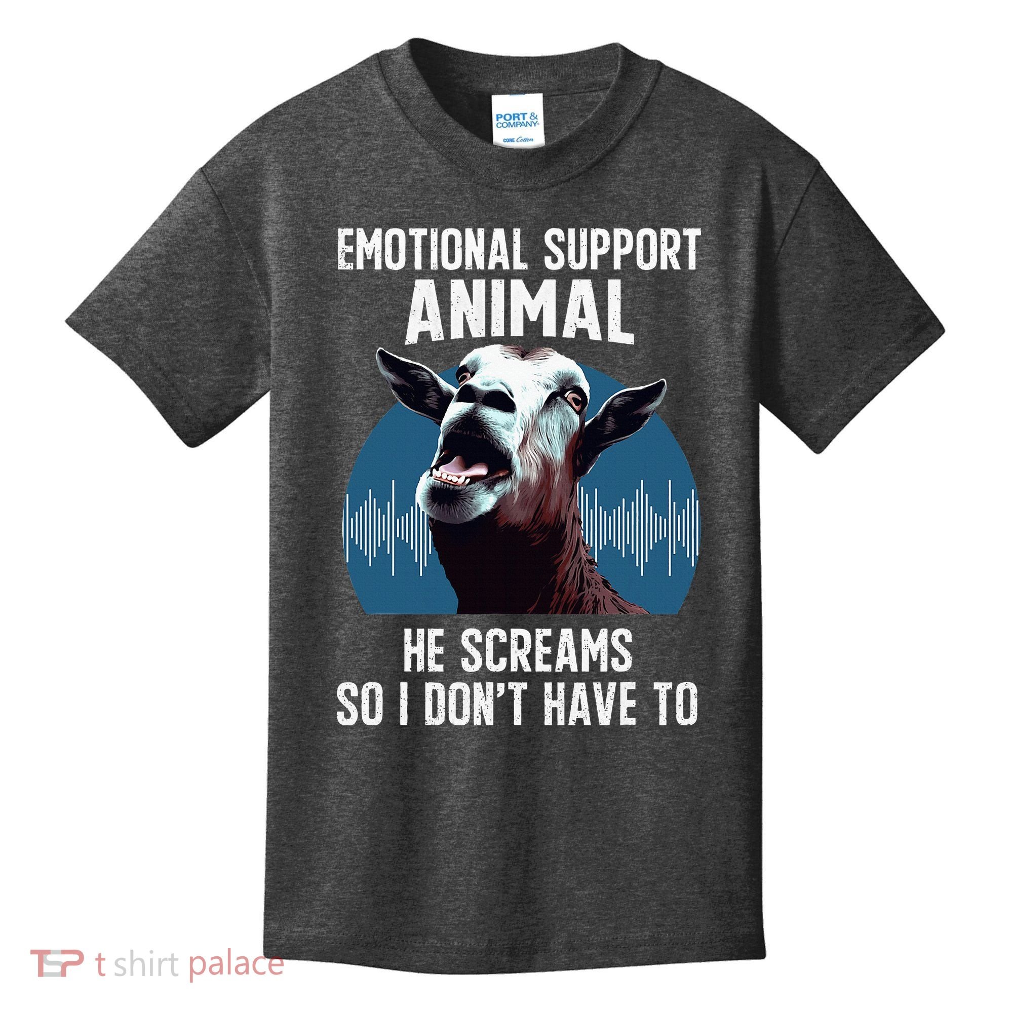 Screaming Goat Emotional Support Animal Goat Owner Raiser Kids T-Shirt