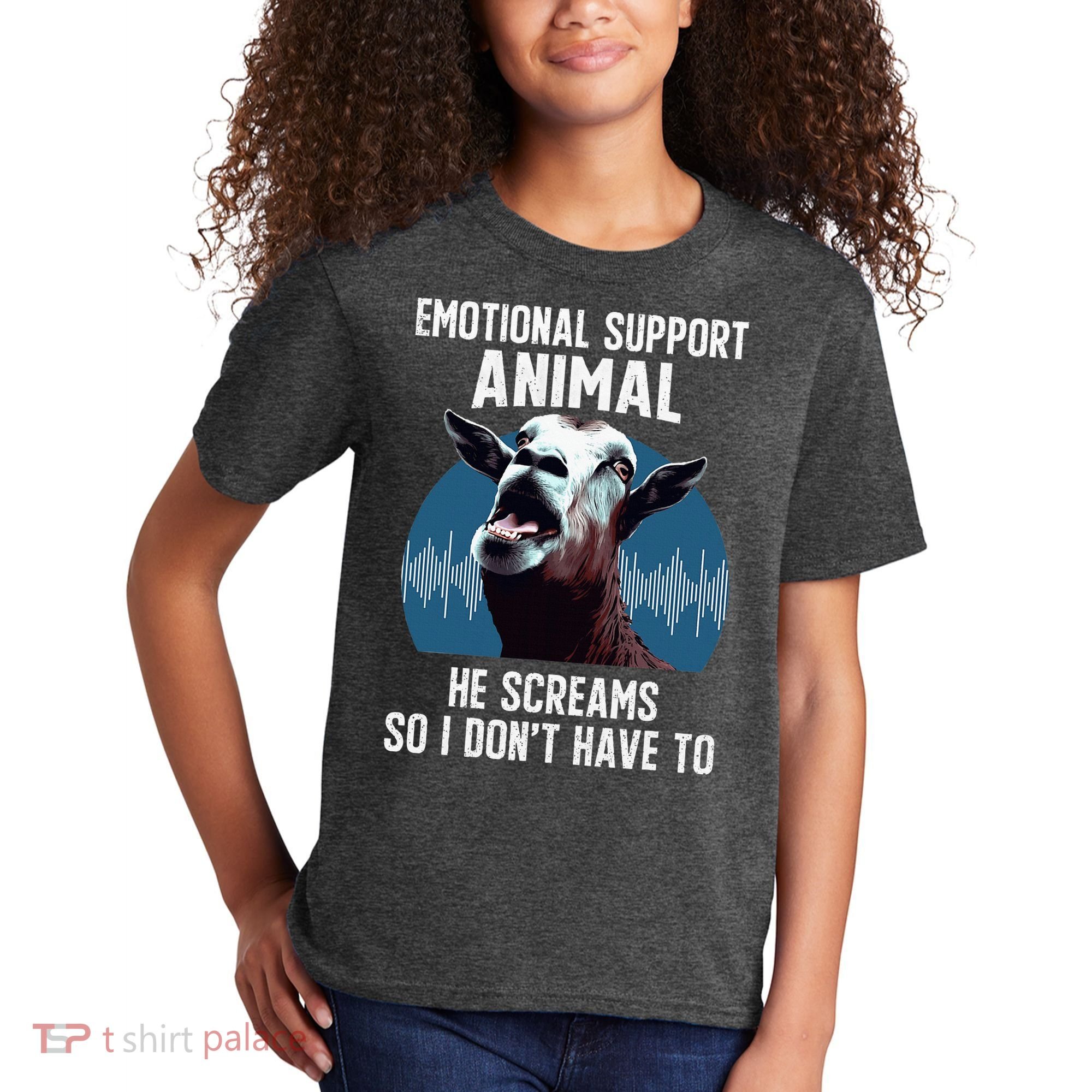 Screaming Goat Emotional Support Animal Goat Owner Raiser Kids T-Shirt