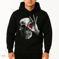 Skeleton Glowing Eye Hoodie thumb 2