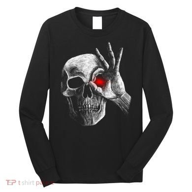Skeleton Glowing Eye Long Sleeve Shirt