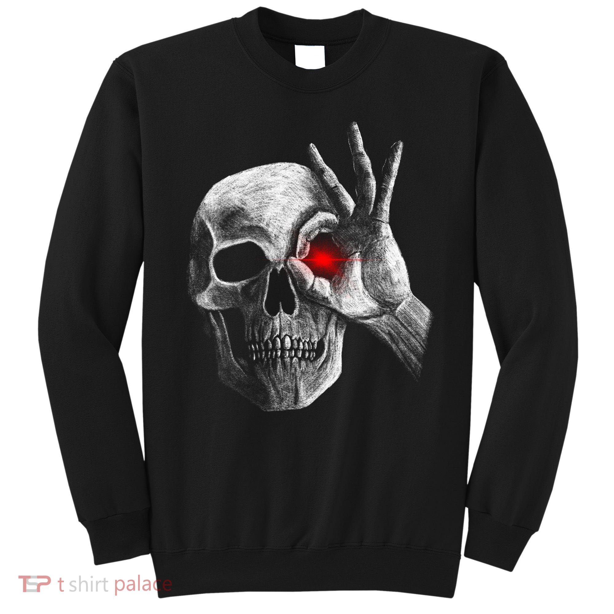 Skeleton Glowing Eye Sweatshirt
