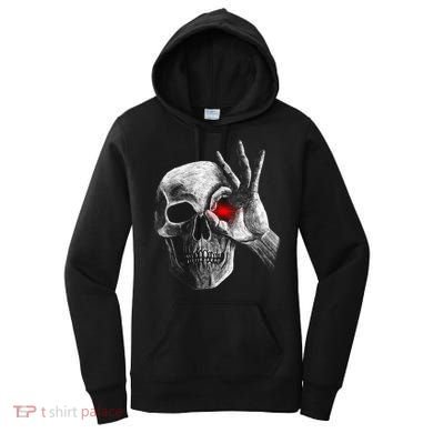 Skeleton Glowing Eye Women's Hoodie
