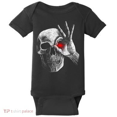 Skeleton Glowing Eye Baby Bodysuit