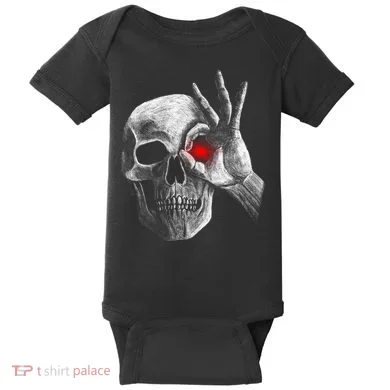 Skeleton Glowing Eye Baby Bodysuit