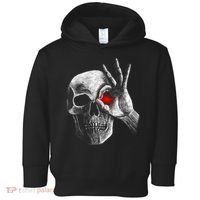 Skeleton Glowing Eye Toddler Hoodie thumb 0