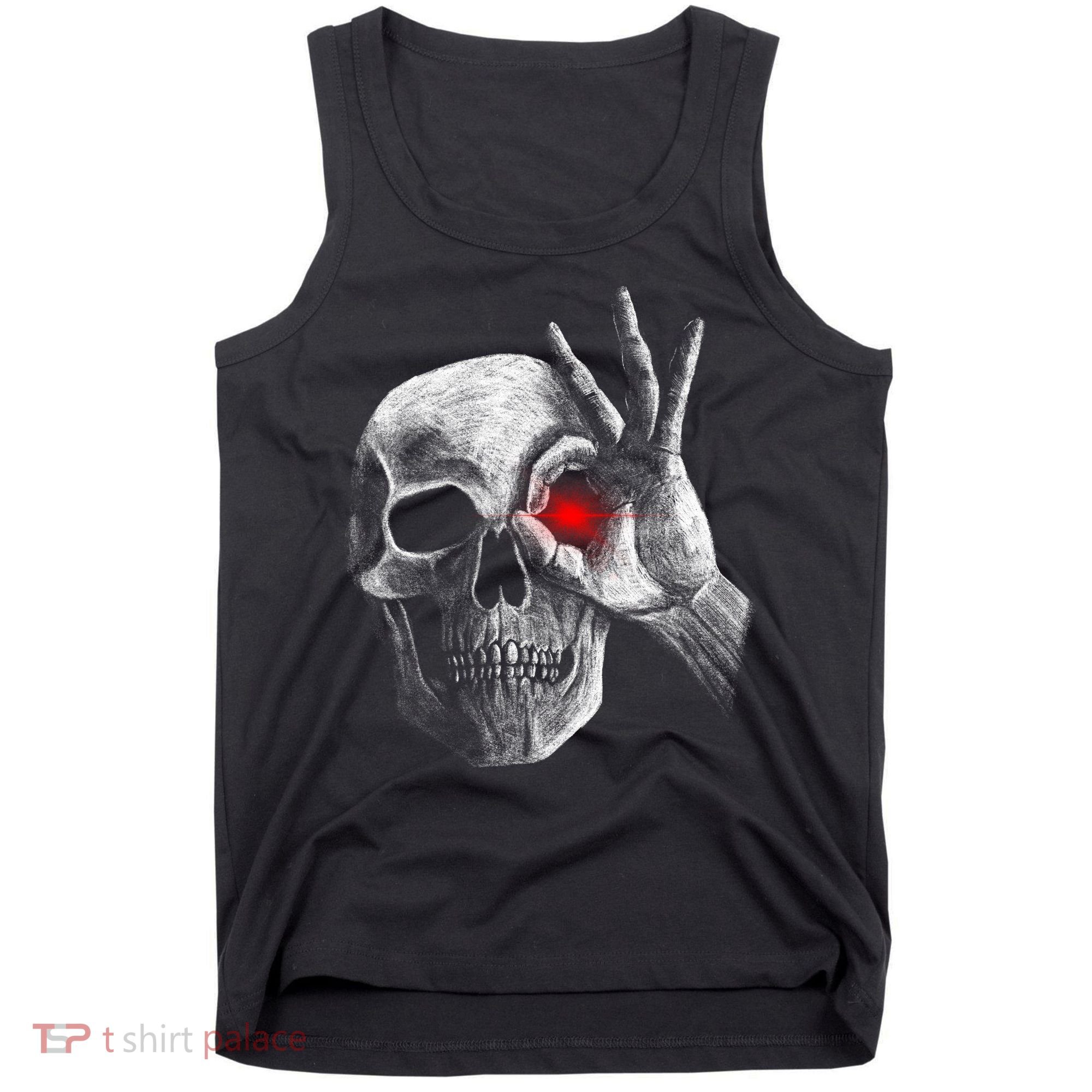 Skeleton Glowing Eye Tank Top