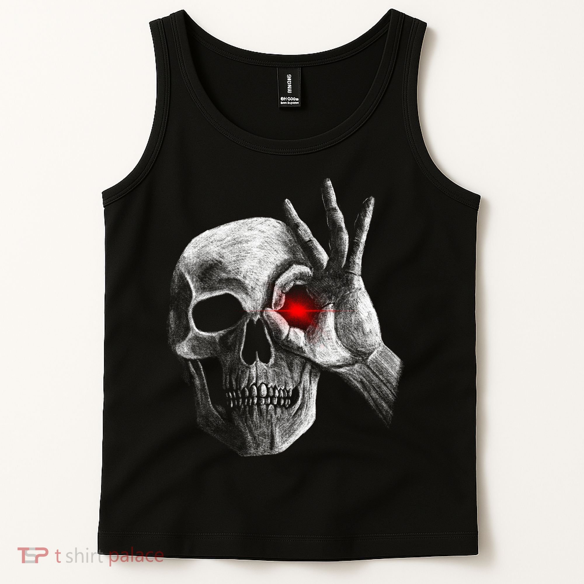 Skeleton Glowing Eye Tank Top