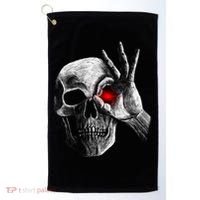Skeleton Glowing Eye Golf Towel thumb 0