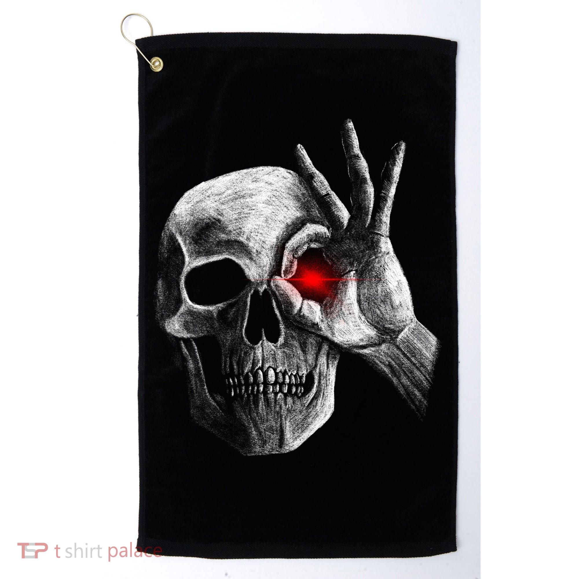 Skeleton Glowing Eye Golf Towel