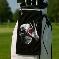 Skeleton Glowing Eye Golf Towel thumb 2